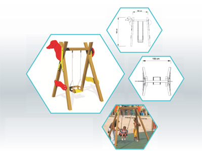 Ahşap Tekli Salıncak - AHSL 01